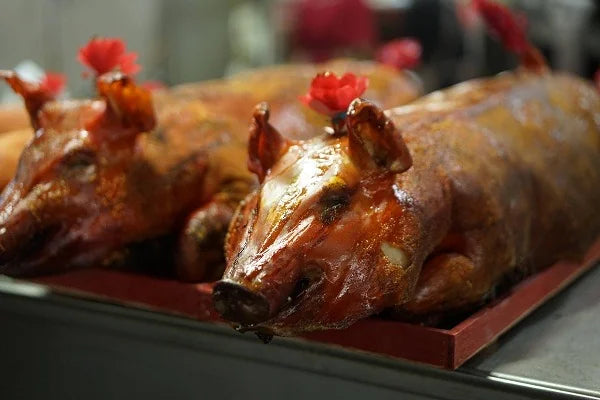 Hup Cheong roasted meats arranged for Chinese New Year reunion dinner